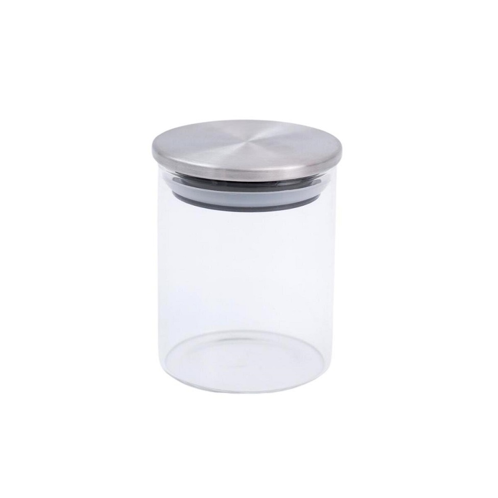 Pote de Vidro com Tampa de Inox Oikos 210ml Natural