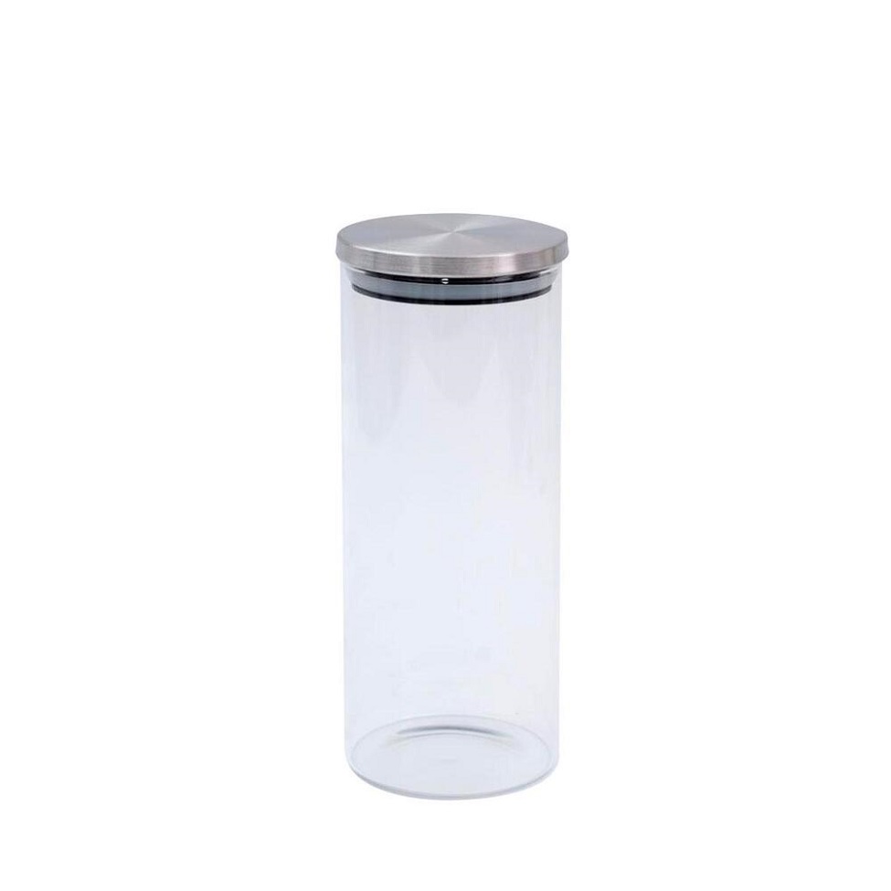 Pote de Vidro com Tampa de Inox Oikos 550ml Natural