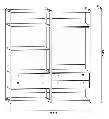 Closet Industrial Olivar Conjunto Modulos 01 02