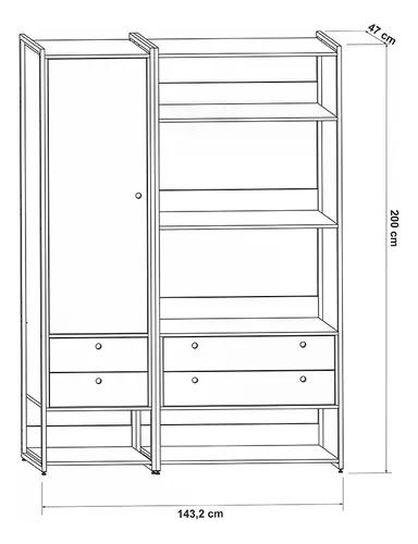 Closet Industrial Olivar Conjunto Modulos 04 01