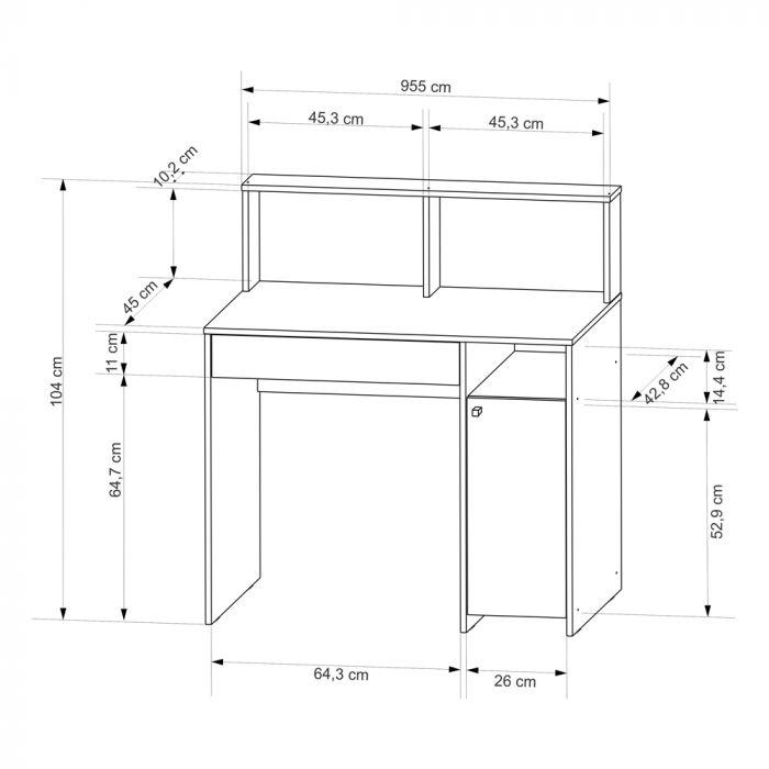 Escrivaninha Mesa Para Quarto Nina