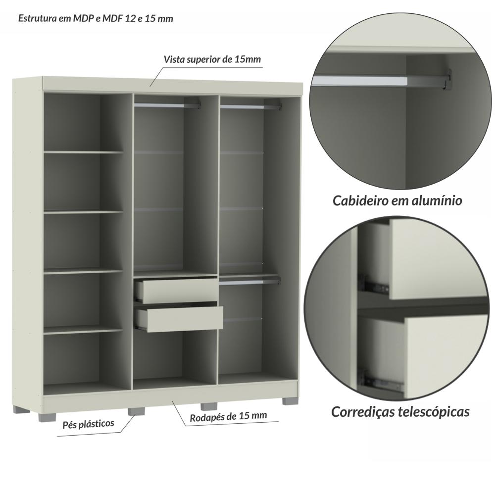 Guarda Roupa Dakota 6 Portas