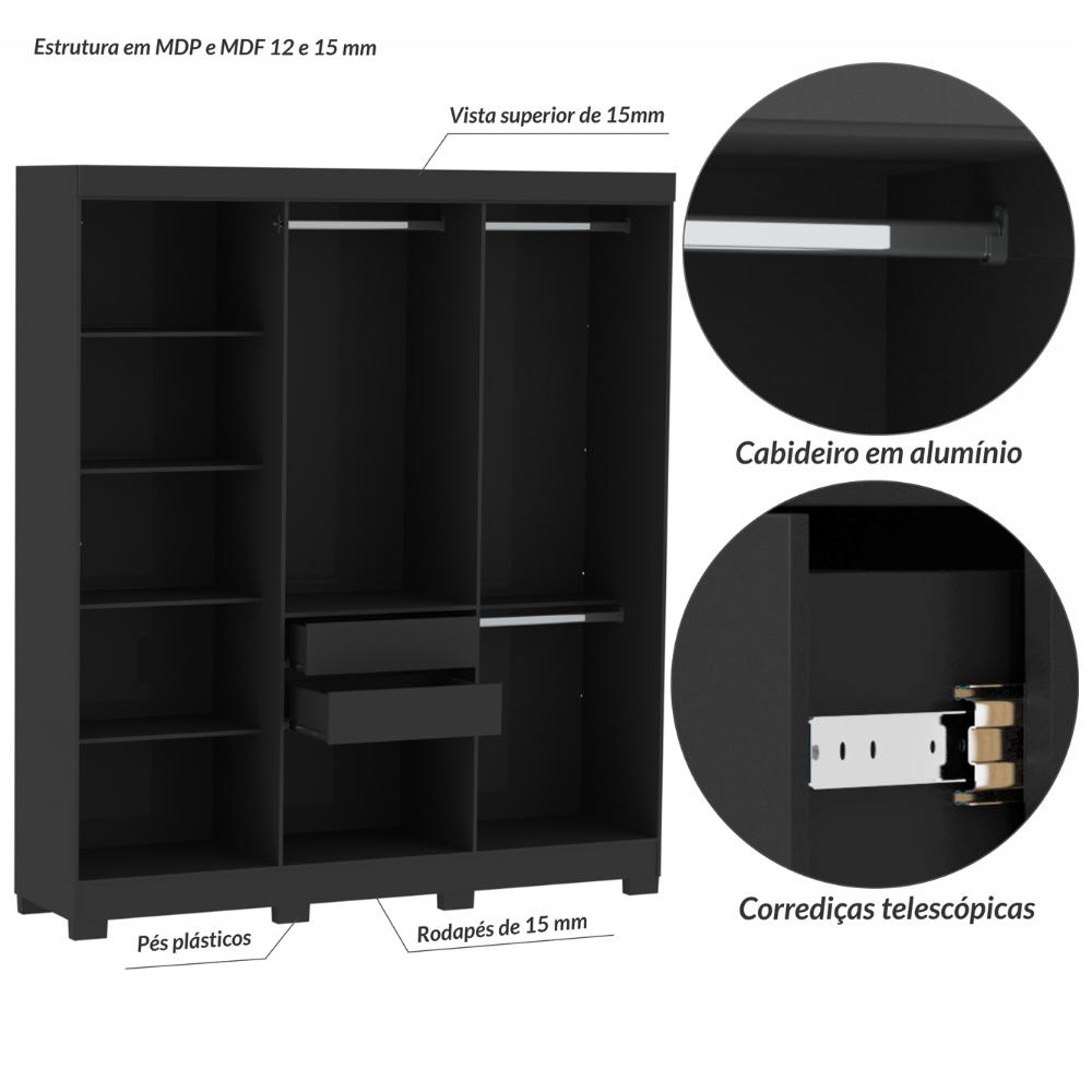Guarda Roupa Dakota 6 Portas