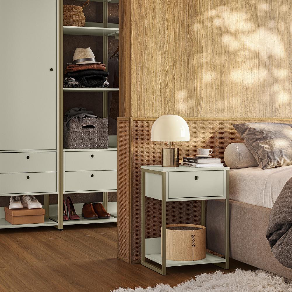 Mesa Cabeceira Industrial Olivar