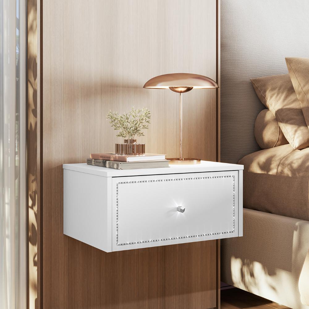 Mesa Cabeceira Suspensa Strass 