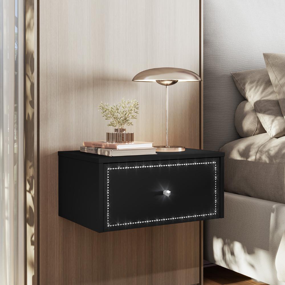 Mesa Cabeceira Suspensa Strass 