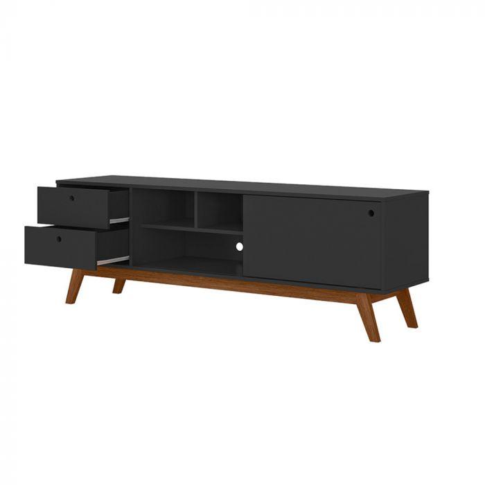 Rack Retrô Para Tv 60 Polegadas 2 Gavetas Lubeck 85