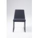 Cadeira de Jantar Yanka Linho Azul Marinho Base Aço Preto - OOCA Móveis