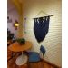 Conjunto Duas Cadeiras de Jantar Roma Linho Azul Base Aço Preto - OOCA Móveis