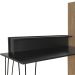 Escrivaninha Hairpin com Estante Nichos e Gaveta Champagne / Preto