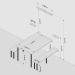 Kit Mesa Dobrável Retrátil De Parede 140cm Com Bancos Branco/Noronha