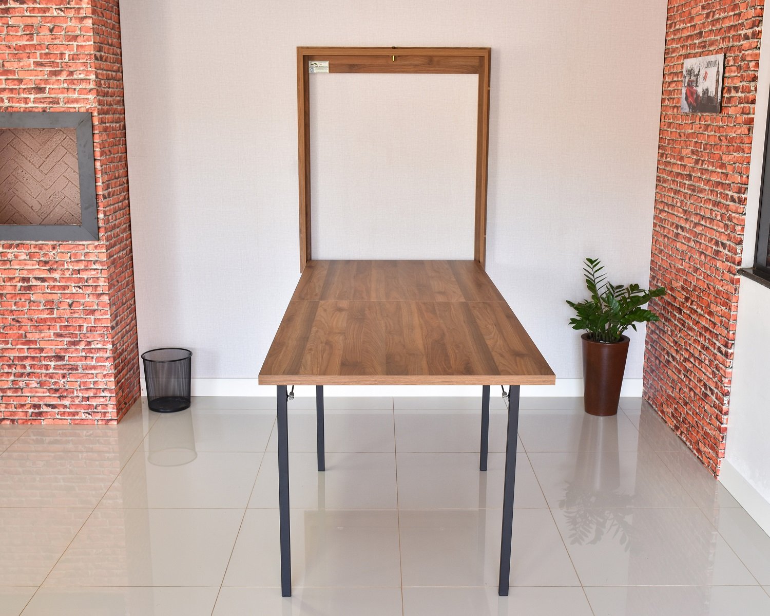 Mesa Dobrável Retrátil De Parede 215x89 Noronha