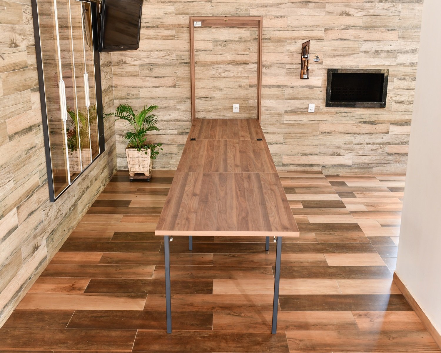 Mesa Dobrável Retrátil De Parede 415x89 Noronha