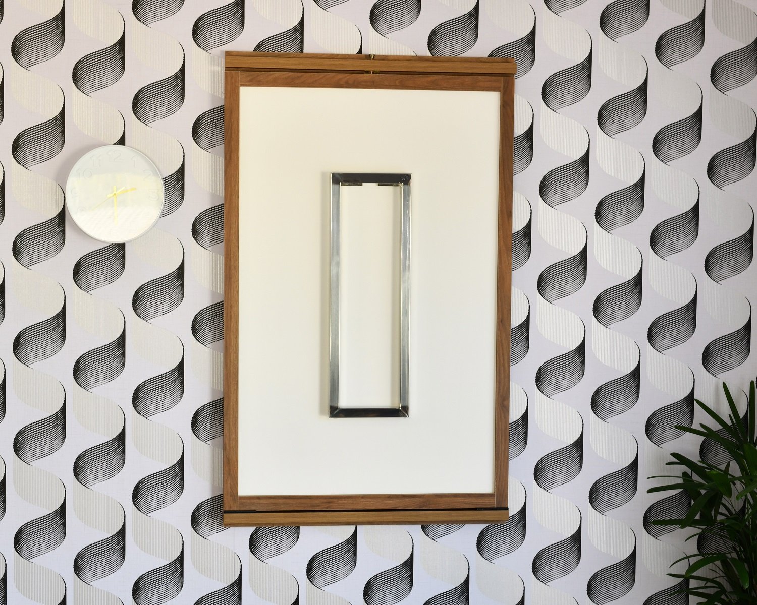 Mesa Dobrável Retrátil de Parede INOX 140x89 Branco/Noronha
