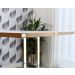 Mesa Dobrável Retrátil de Parede INOX 140x89 Branco/Noronha
