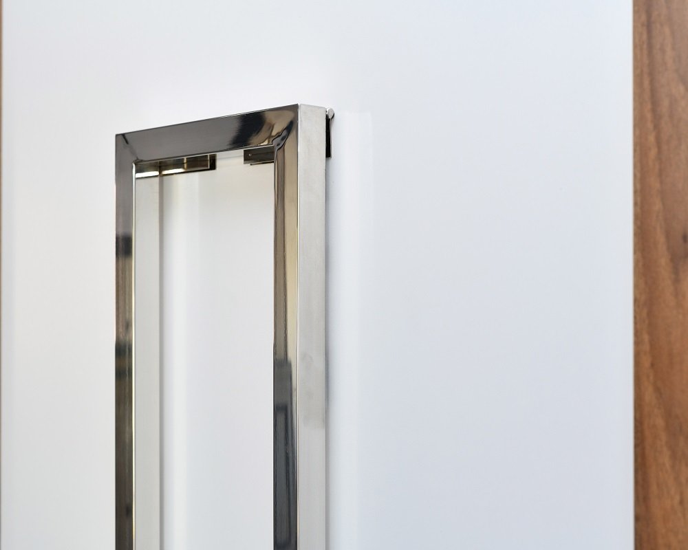 Mesa Dobrável Retrátil de Parede INOX 140x89 Branco/Noronha