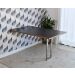 Mesa Dobrável Retrátil de Parede INOX 140x89 Preto/Noronha