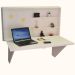 Mesa Home Office Escrivaninha Retrátil Branco