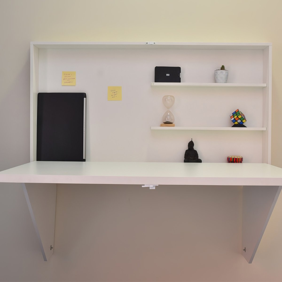 Mesa Home Office Escrivaninha Retrátil Branco