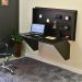 Mesa Home Office Escrivaninha Retrátil Preto