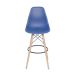 Banqueta DKR Eames Azul Marinho e Madeira
