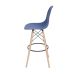 Banqueta DKR Eames Azul Marinho e Madeira
