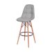 Banqueta DKR Eames Botonê Cinza e Madeira