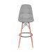 Banqueta DKR Eames Botonê Cinza e Madeira