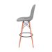 Banqueta DKR Eames Botonê Cinza e Madeira