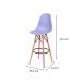 Banqueta DKR Eames Cinza e Madeira