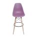 Banqueta DKR Eames Roxa e Madeira