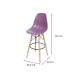 Banqueta DKR Eames Roxa e Madeira