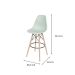 Banqueta DKR Eames Verde Claro e Madeira