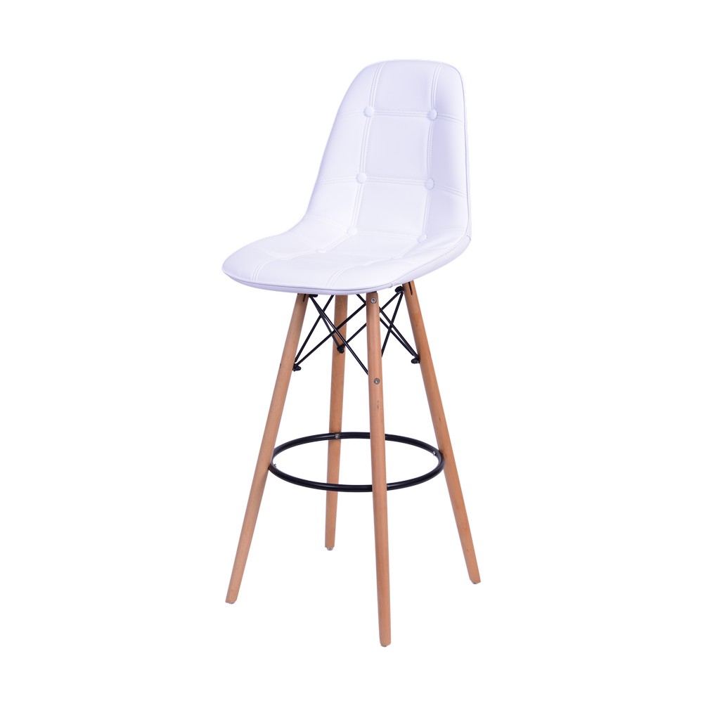 Banqueta Eames Eiffel Botone Bar Cozinha 56X106Cm Branco