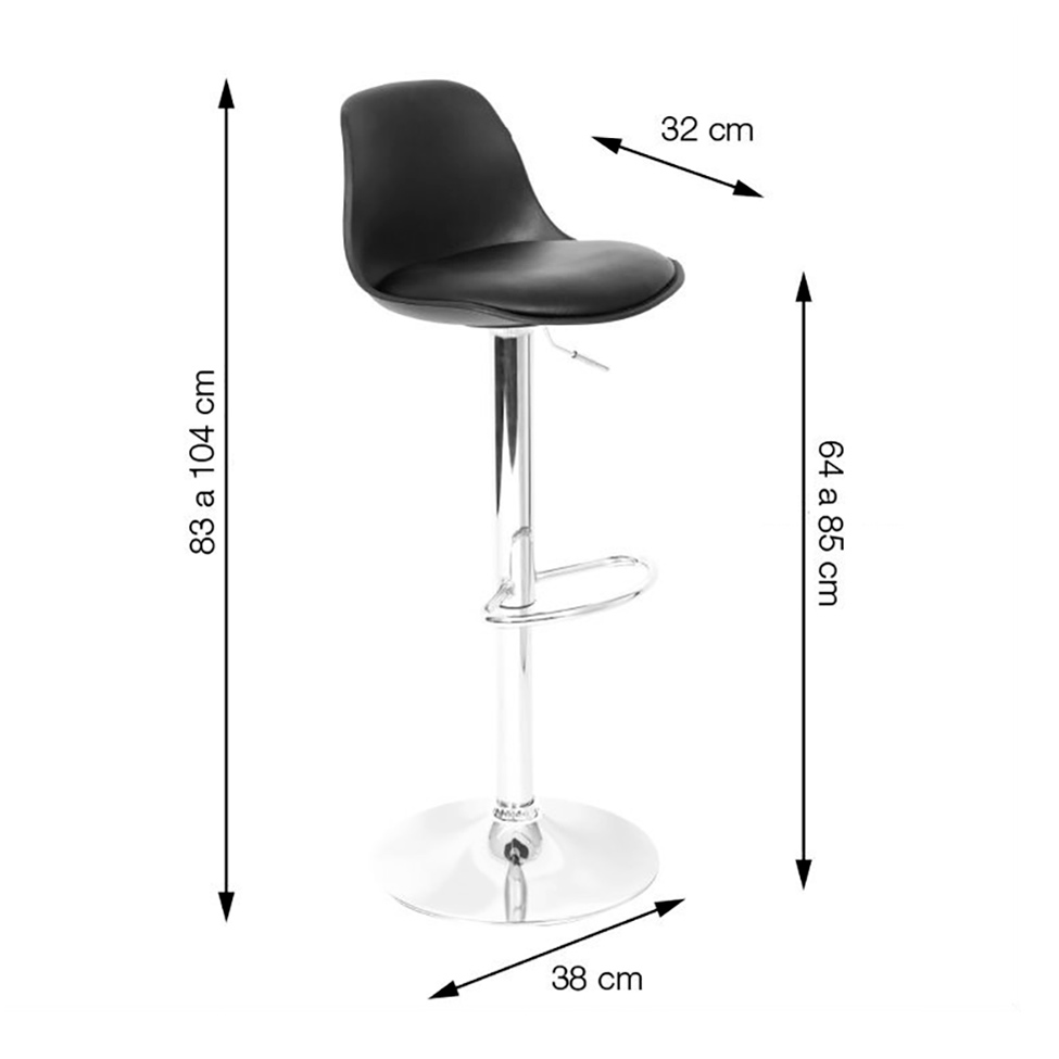 Banqueta Lumen Preta