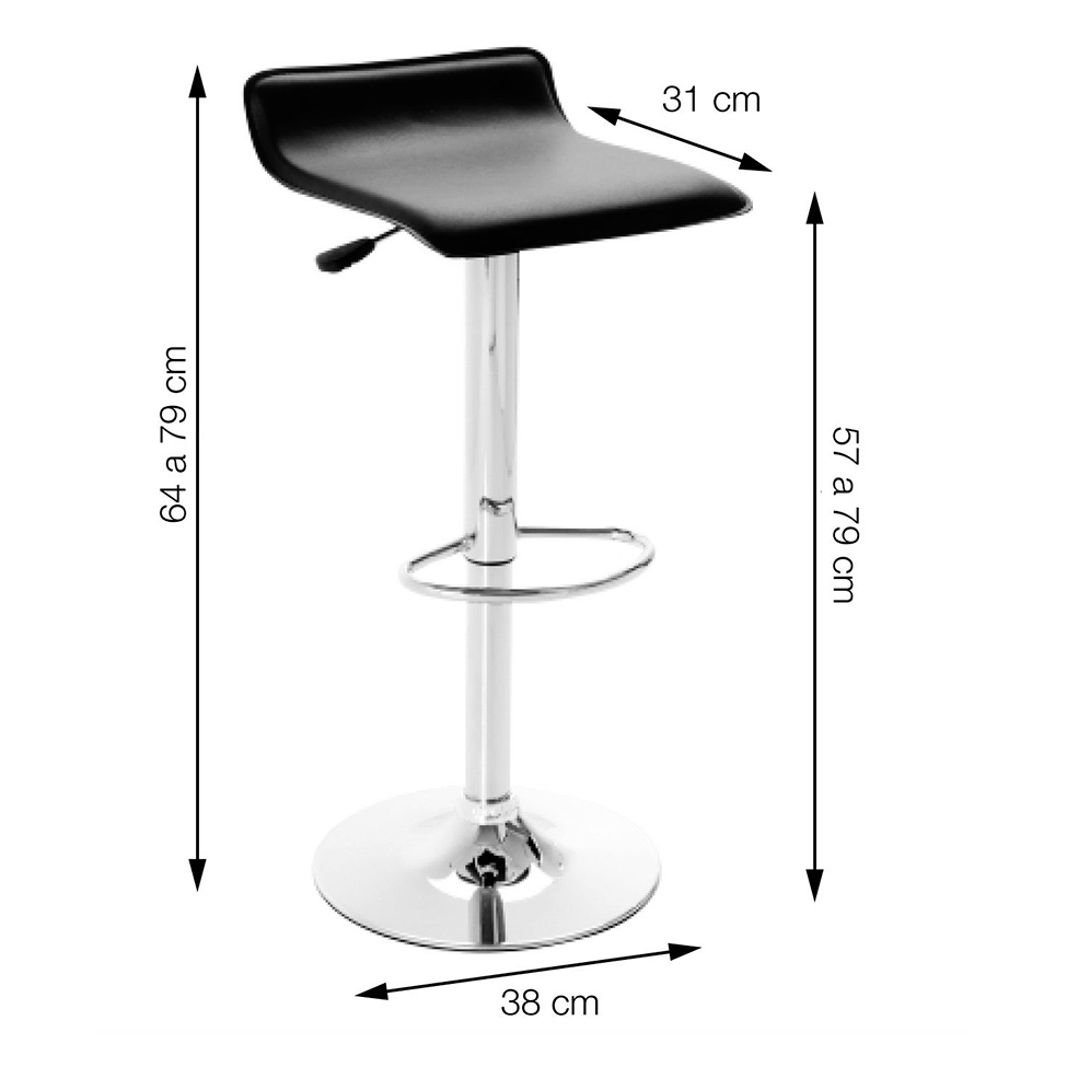 Banqueta Onda Preta