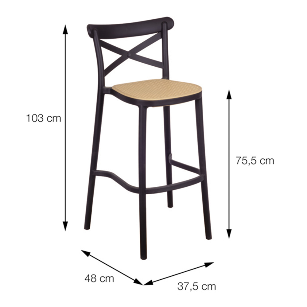 Banqueta Plats - Preta