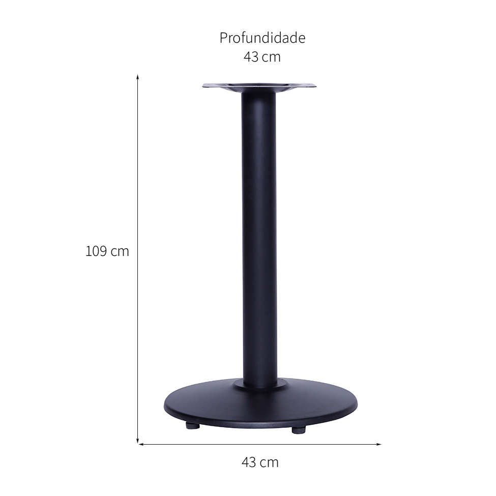 Base para Mesa Bistrô Zeta Preta