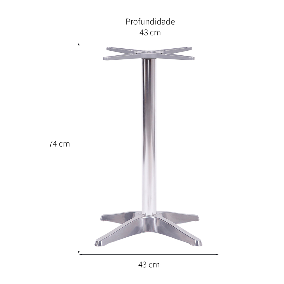 Base para Mesa de Cozinha Delta Cinza