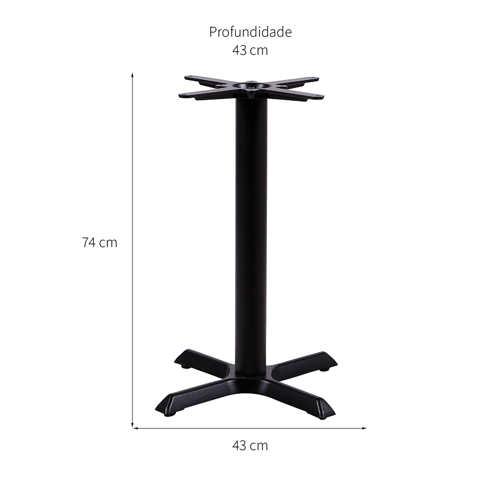 Base para Mesa de Cozinha Omega Preta