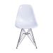 Cadeira Acrilíca Eames Dkr Cozinha Jantar Cromado Branco