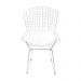 Cadeira Bertoia Cromada com Almofada Branca
