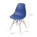 Cadeira DKR Eames Azul Marinho e Madeira