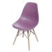 Cadeira DKR Eames Roxa e Madeira