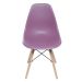 Cadeira DKR Eames Roxa e Madeira