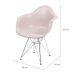 Cadeira DKR Eames com Braço Fendi