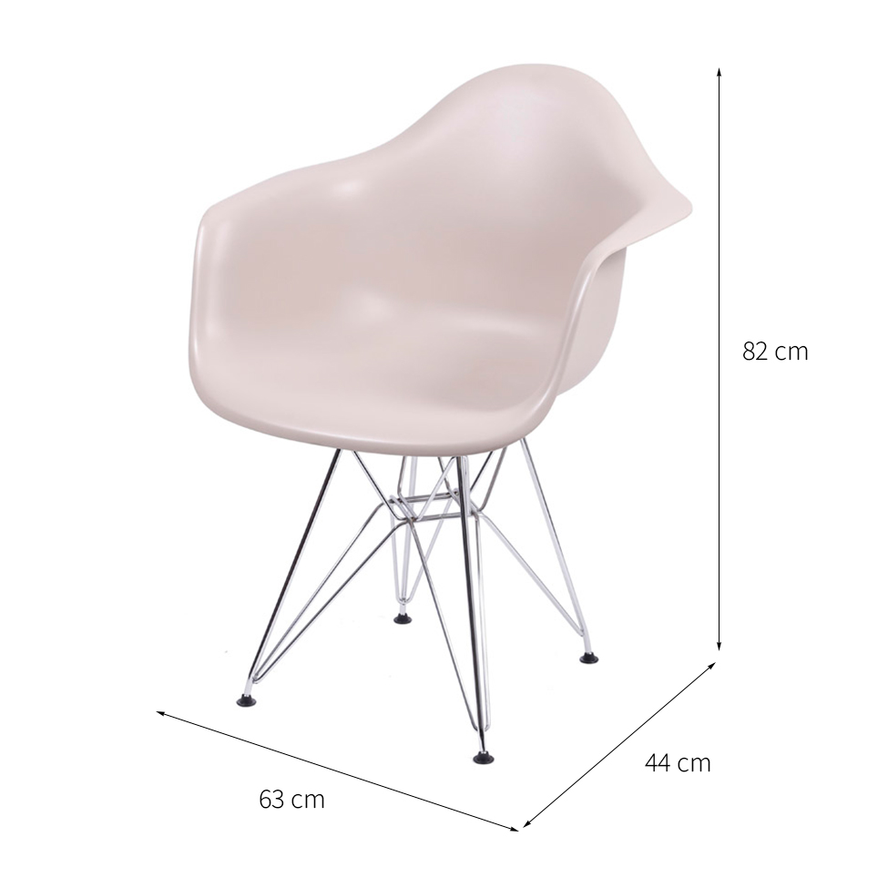 Cadeira DKR Eames com Braço Fendi