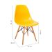 Cadeira Eames Base Madeira e Amarela