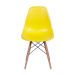 Cadeira Eames Base Madeira e Amarela