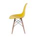 Cadeira Eames Base Madeira e Amarela